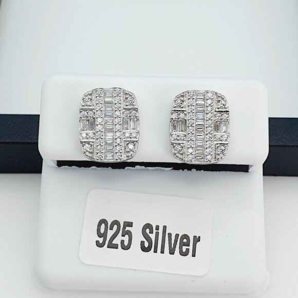 "925 Sterling Silver Cubic Zirconia Earrings, UU1P6A6075 - Picture 8 of 9